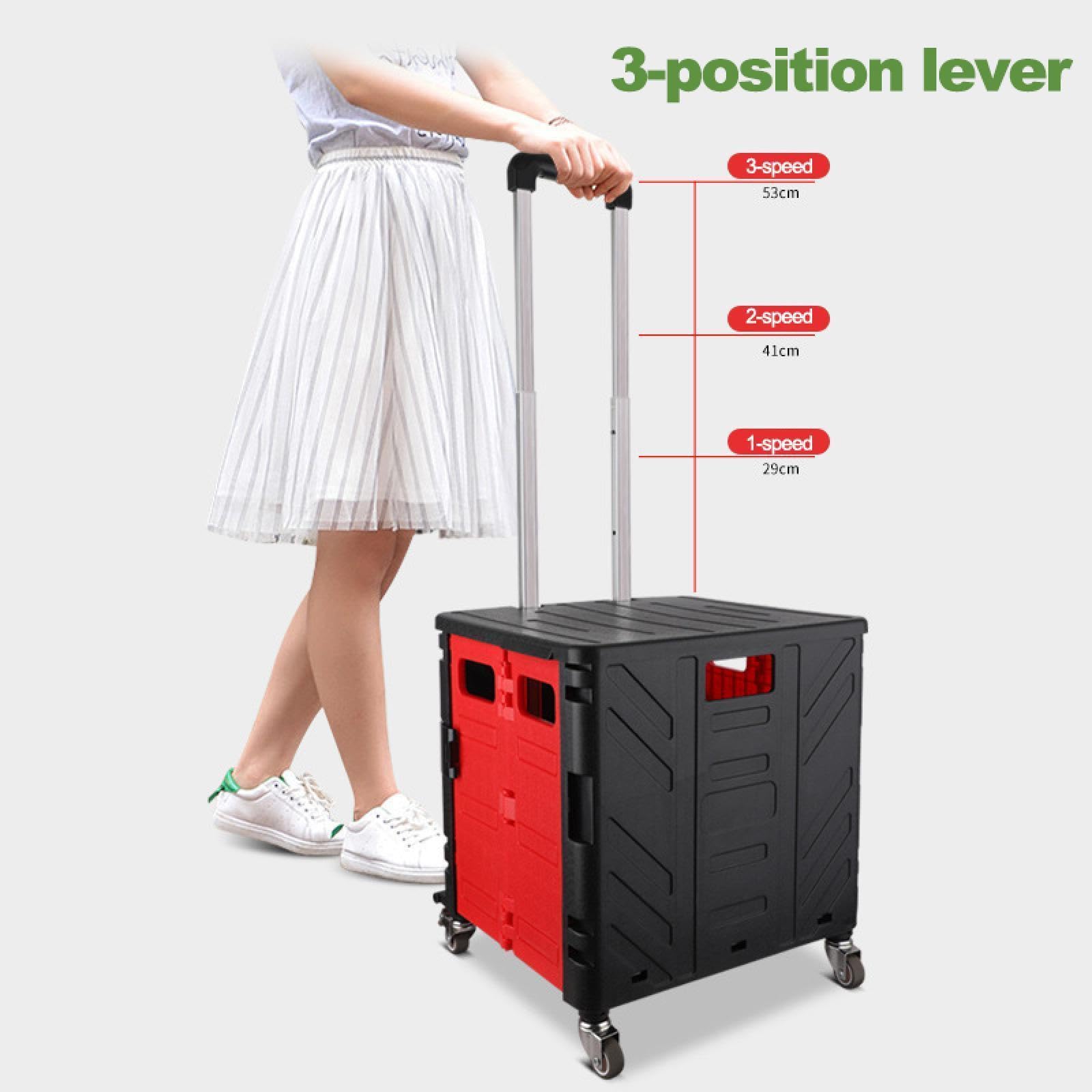 Carrello per la spesa leggero e portatile, pieghevole, resistente, per attività all'aperto al supermercato e facile da trasportare, perfetto per lo shopping e le commissioni