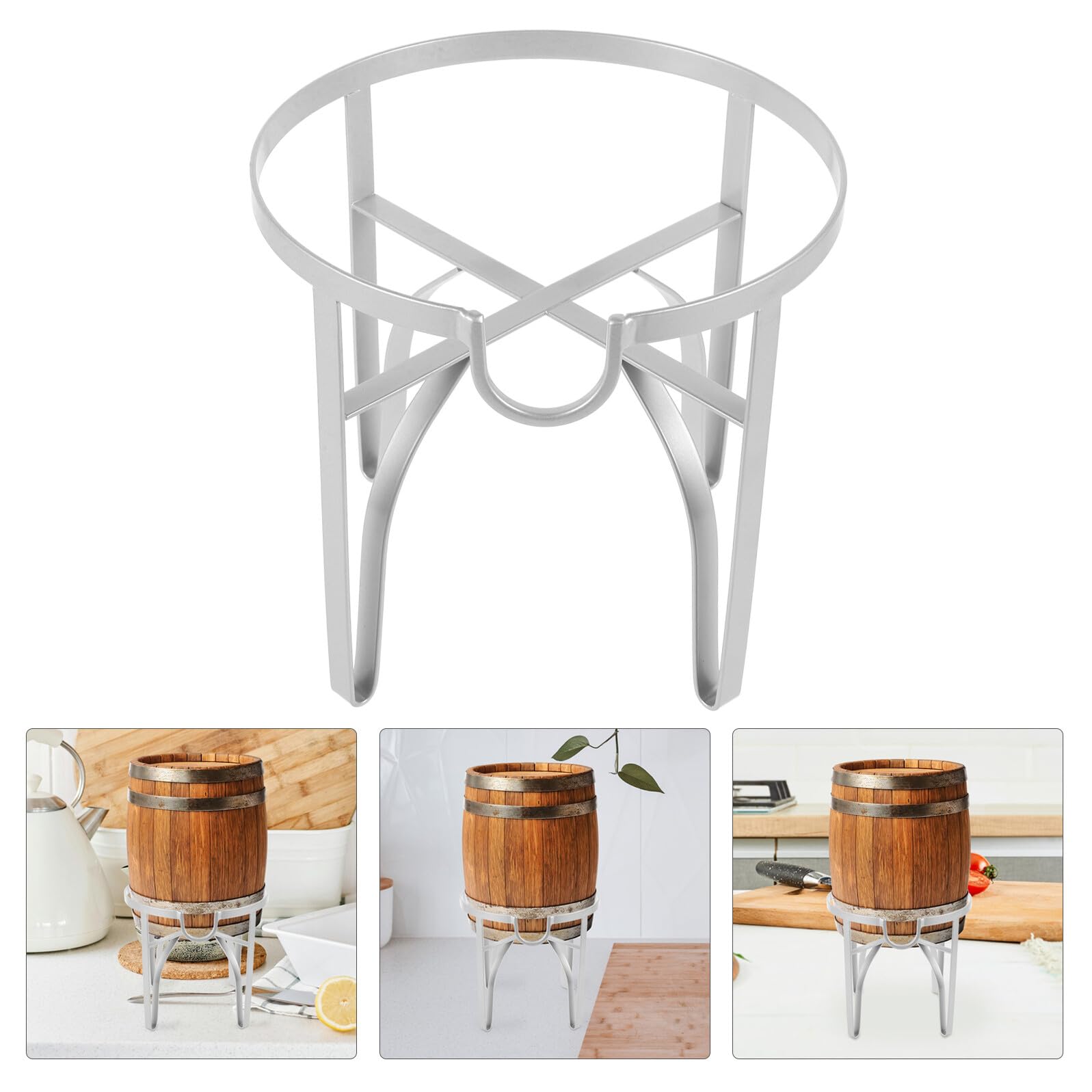 NUOBESTY Supporto per Spillatore di Birra 5l in Metallo Resistente, Espositore per Distributore di Bevande per Feste, Portabicchieri Stabile per Secchio di Birra e Vino, per Bar e Uso
