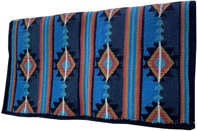 HUMAYL Saddlery Saddle Pad/Blanket for Horses Western Show Horse Saddle Blanket New Zealand Design Handmade Wool Saddle Blanket Top Wool Saddle Pad Regular Size : 34" L x 36" W x 1" inches PAD0413
