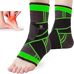 Kit 2 Tornozeleiras Compressão Ortopédica Ajustável Esportiva | Suporte e Estabilidade para Tornozelo | Alívio de Dor, Entorse e Esporão | Elástica, Forte, Imobilizadora e Protetora com Tiras Estabilizadoras Premium TecQuality