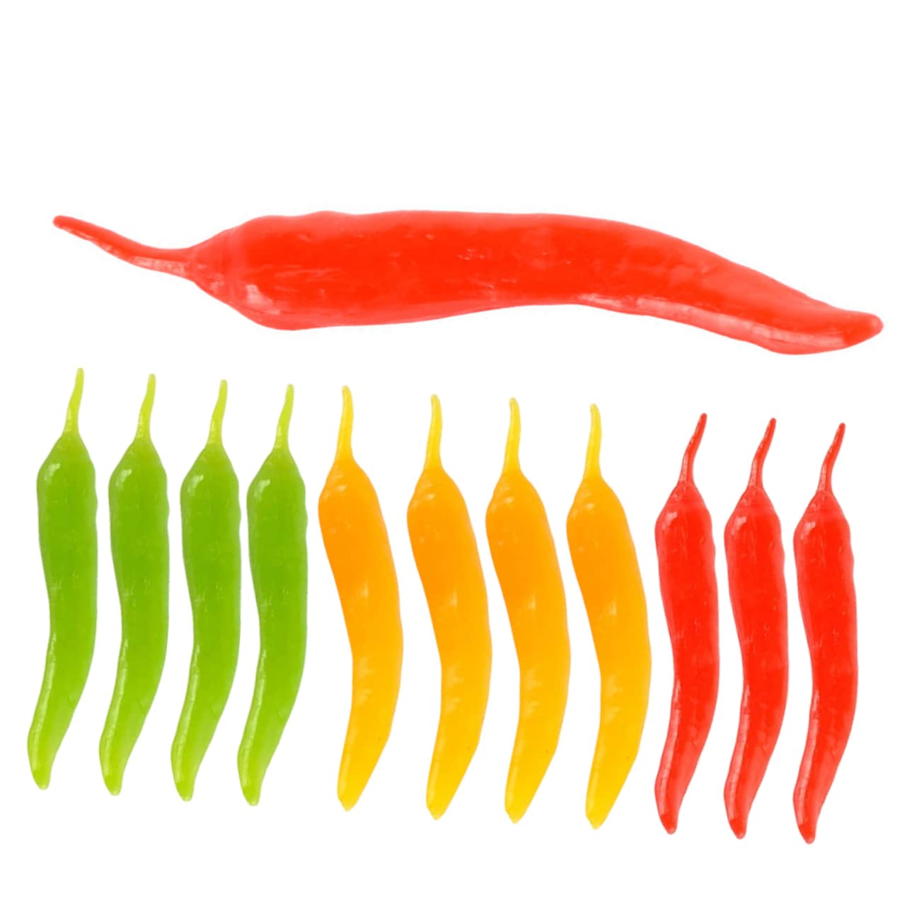 MAGICLULU 5 Set Peperoncino Realistico Artificiale Finto Peperoncino Decorazioni Ristorante Esposizione Verdura Peperoncino Ornamento Decorazione Da Tavolo Verdura Finta 12 pezzi*5