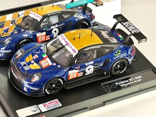 Carrera DIGITAL 124 Porsche 911 RSR Ebimotors, No.80 | Slotcar Ready to Race | Perfekt für Männer, Kinder & Erwachsene | Maßstabsgetreue 1:24 Nachbildung mit Original Porsche-Lizenz