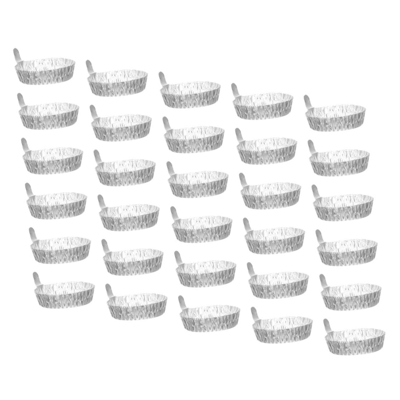 COLLBATH Weighing for Lab 30pcs Aluminum Foil Trays Sample Weighing Trays Digital Scale Weigh Boat Easy to Clean