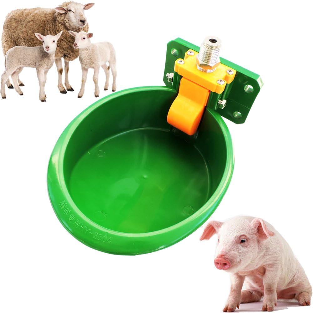 Lucky Farm Automatic Pig Waterer Sheep Water Bowl Plastic Piglet Pig Drinking Fountains Goat Drink Cup for Livestock : Patio, Lawn & Garden