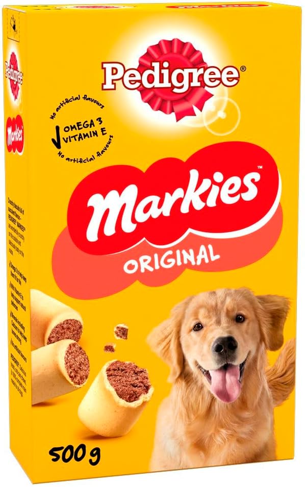 Pedigree Markies - Dog Biscuit Treats with Marrowbone, for Adult Dogs, Pack of 12