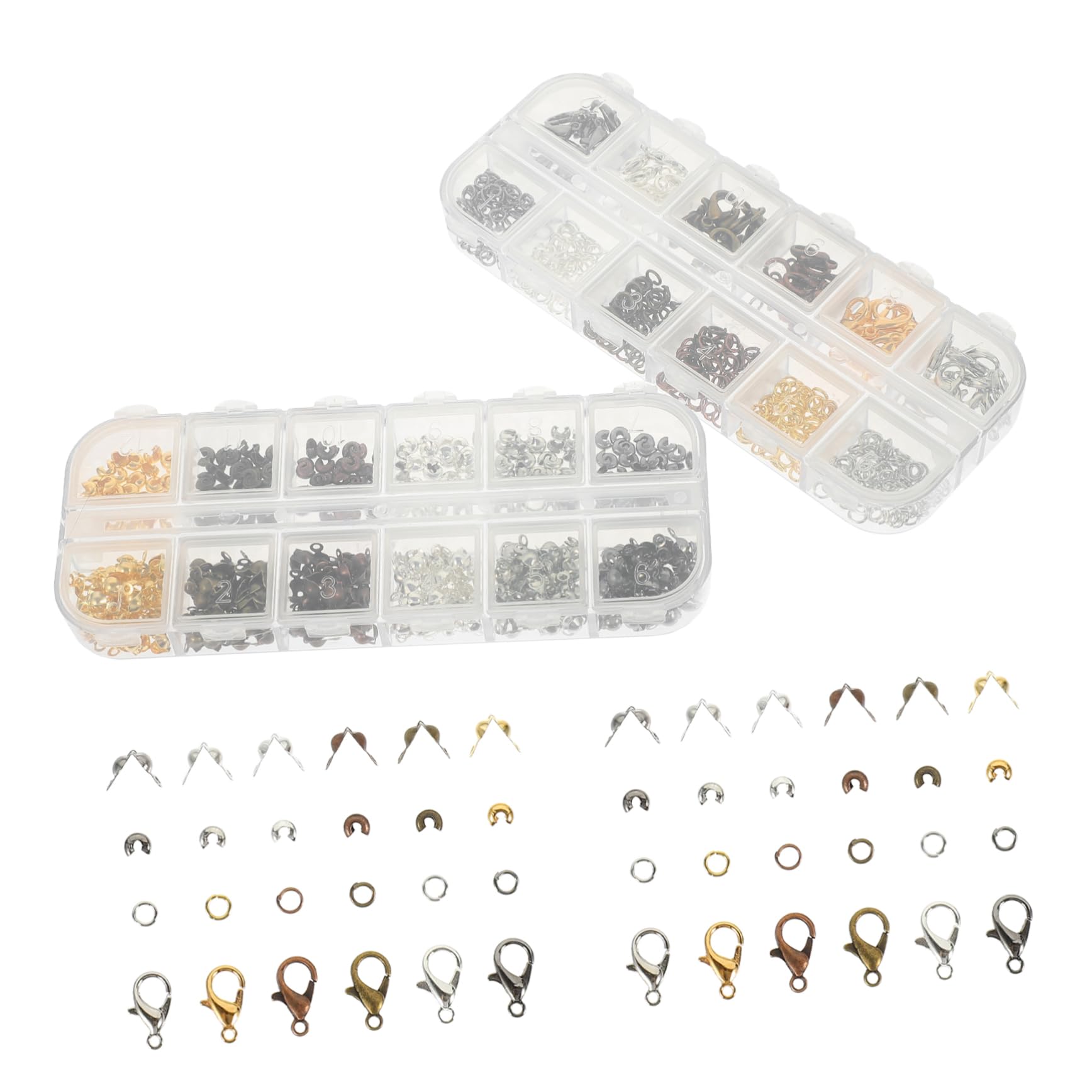 Operitacx 2346piezas Kit De Joyería Anillos De Apertura y Cierres De Langosta Para Creación De Accesorios De Joyería