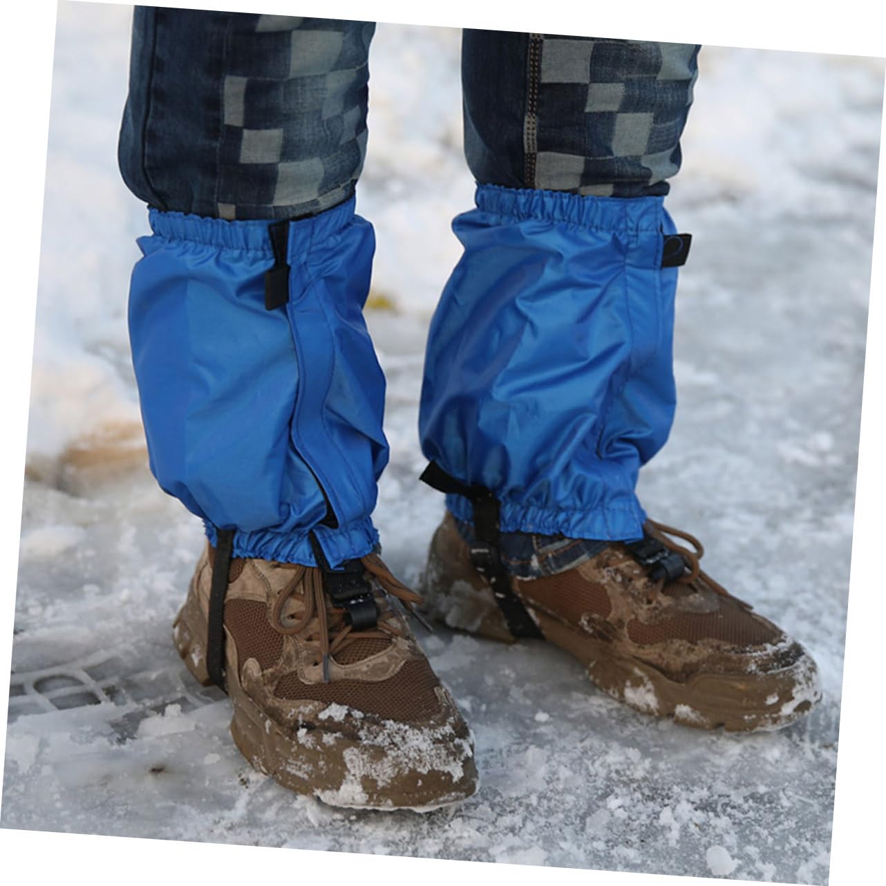 TOYANDONA 3 Paires Guêtres de Randonnée Neige Imperméables et Respirantes Protections Thermiques pour Jambes Accessoires pour Activités Extérieures Bleue