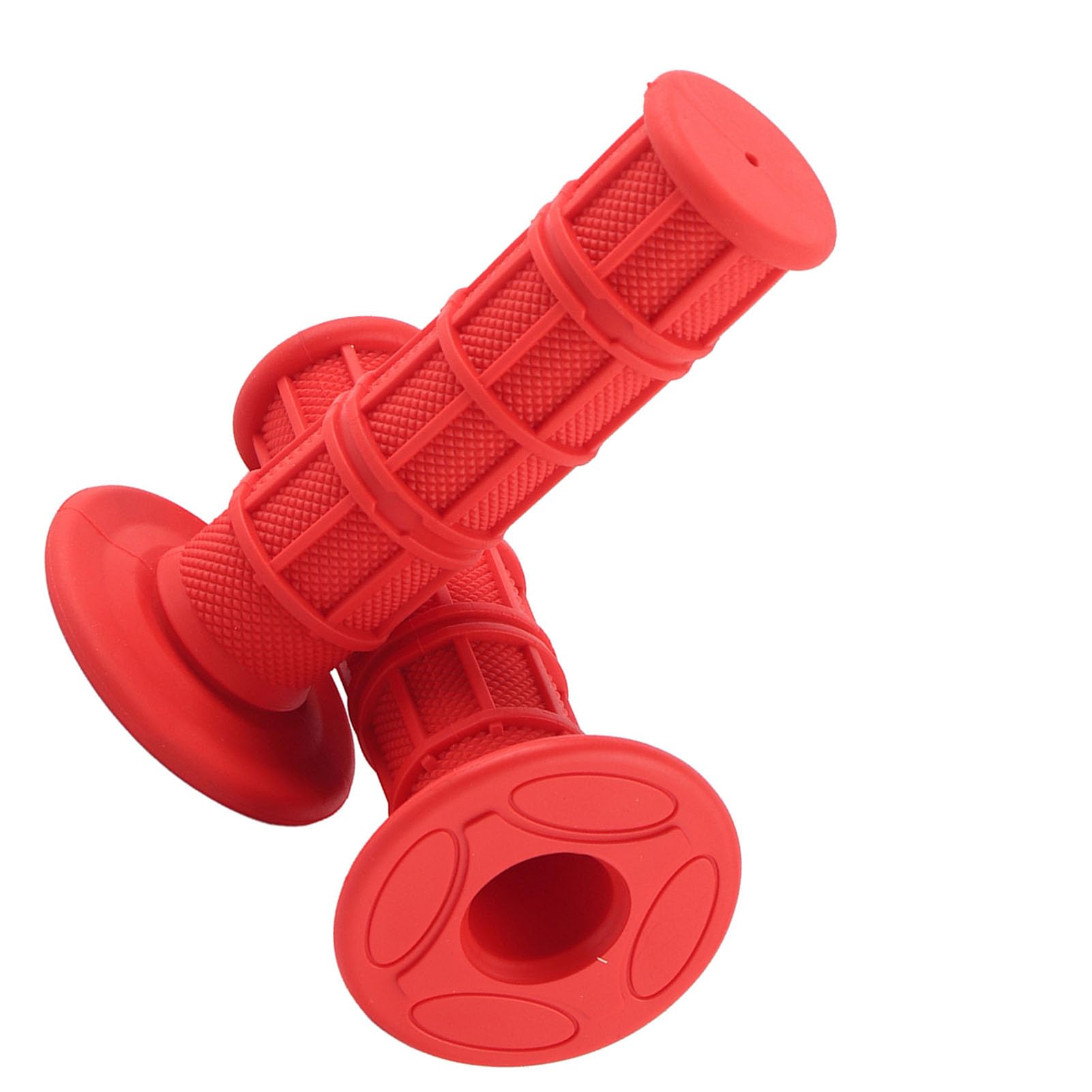 Uchwyty na kierownicę motocykla, 1 para 22 mm, 7/8 cala, uniwersalne gumowe uchwyty do motocykla, antypoślizgowe uchwyty na kierownicę (czerwony) poigne motocross atv grips red atv h
