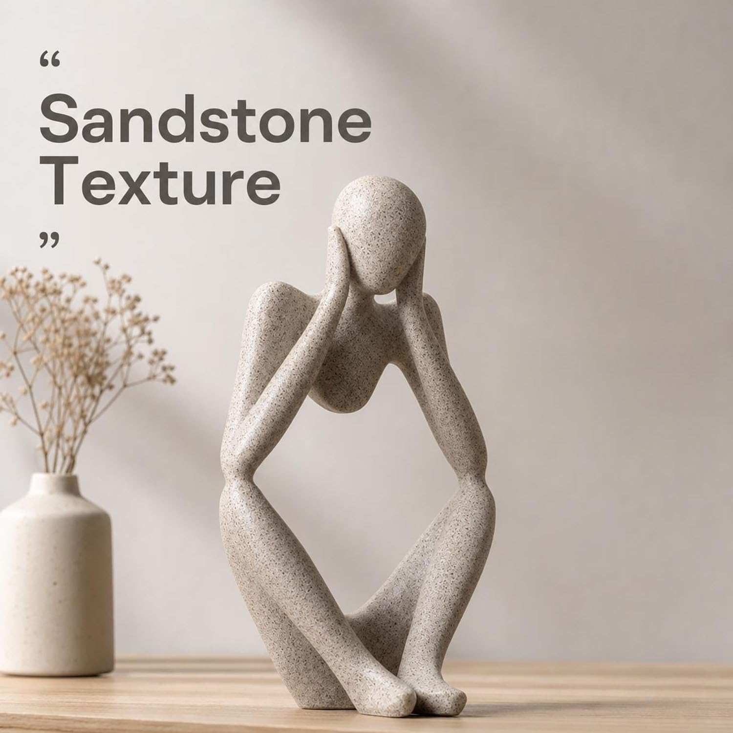 Abstract Style Thinker Sculptures Sandstone Resin Statue Ornament