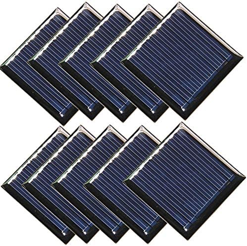 10Pcs 2V 60mAh 0.12W 45X45mm Micro Mini Power Small Solar Cell Panel Module for DIY Solar Light Phone Charger Flashlight