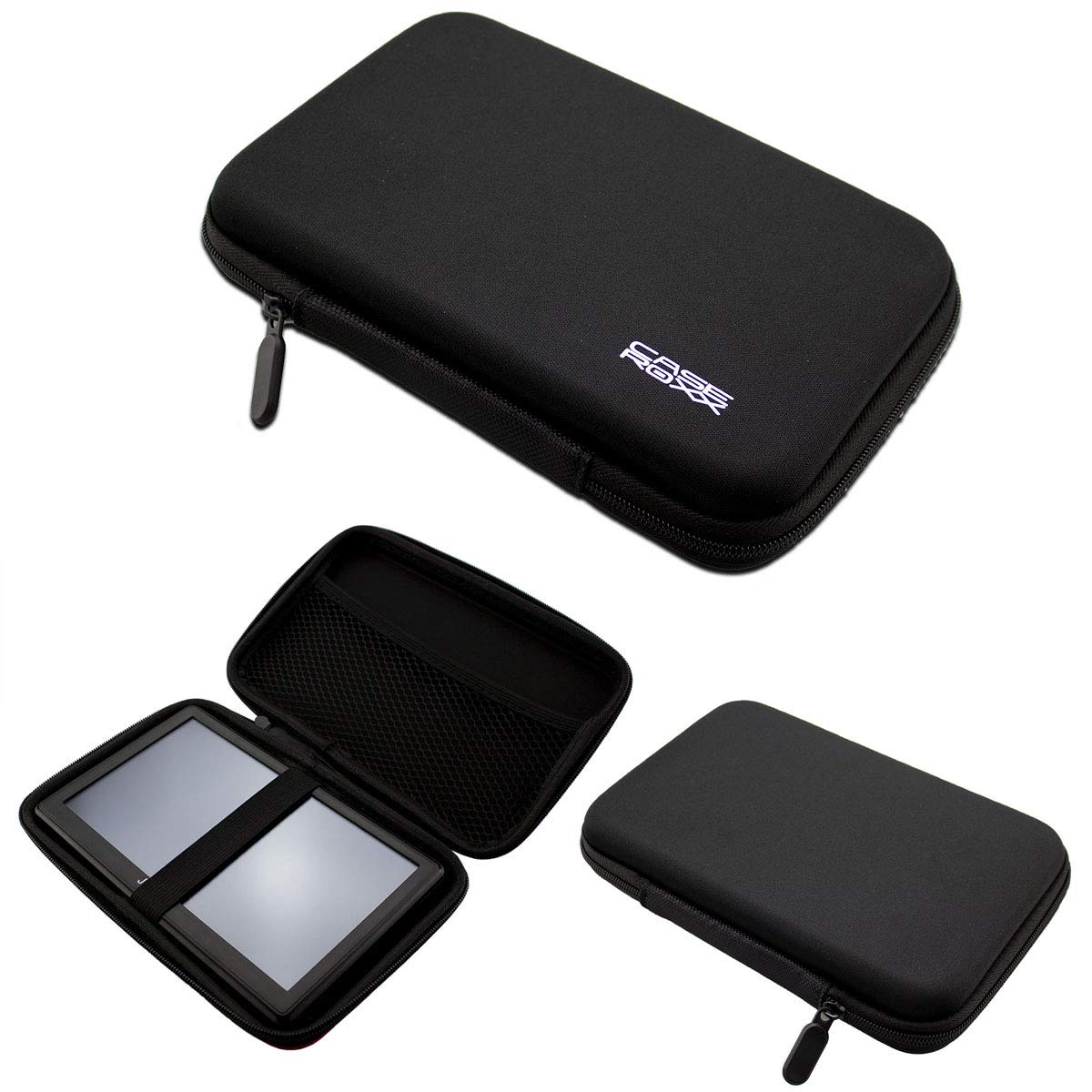 GPS Navigation Case Navi, for 7 inch devices, e.g. Garmin, Snooper, Jimwey, etc. (size 185 x 115 x 20 mm) in your favourite colour, Black, 7 pollici,