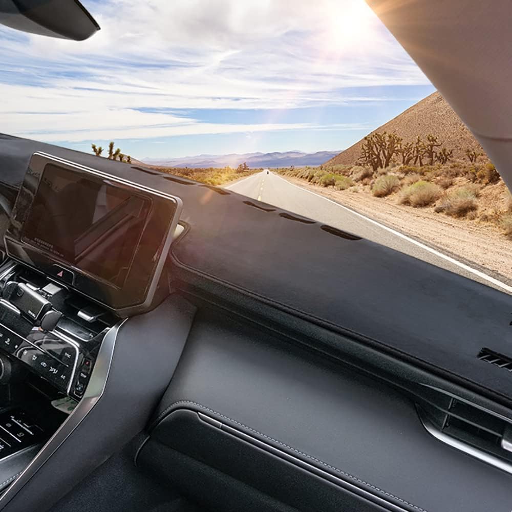 Car Dashboard Cover,Fit for Toyota Venza 2021 2022 2023 2024 Accessories Strong Sun Shade Cover Custom Fit Anti-Slip Center Console Dash Mat Protector,Flannel