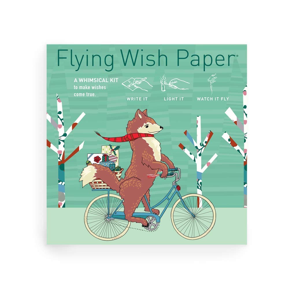 Flying Wish Paper - Mr. Fox's Boxes, Mini Wishing Kit, Licensed Original Artwork, 5" X 5"