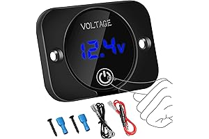 Upgraded 12V Waterproof Voltmeter with Digital Display