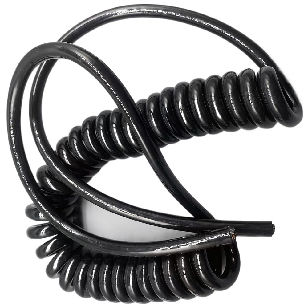 Elektrokabel, 2C 1.5mm² Stromkabel Dehnbar 1-15m 15AWG Schwarz