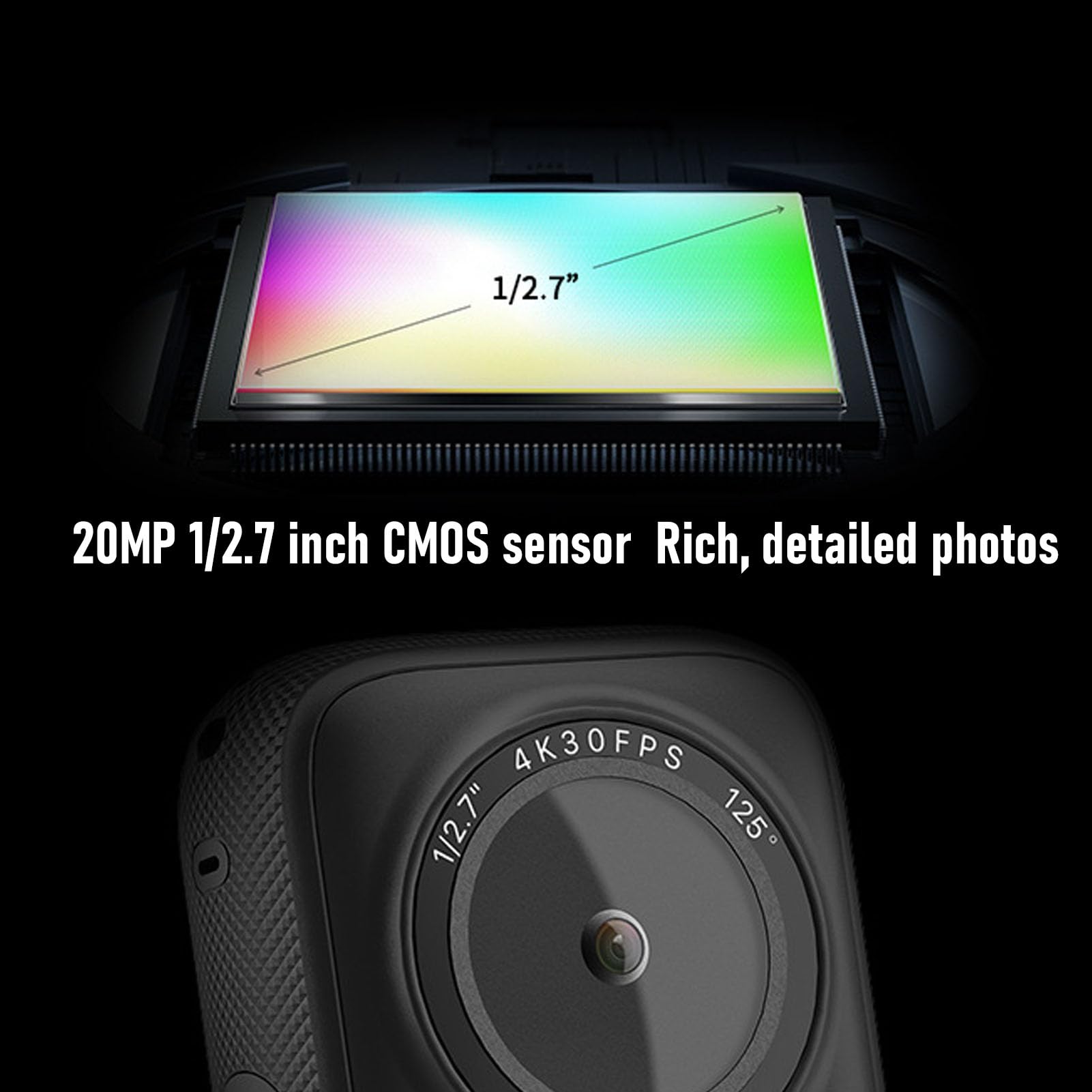 Tangxi Action Camera 4K, Videocamera con APP, Grandangolo da 64 MP e 125