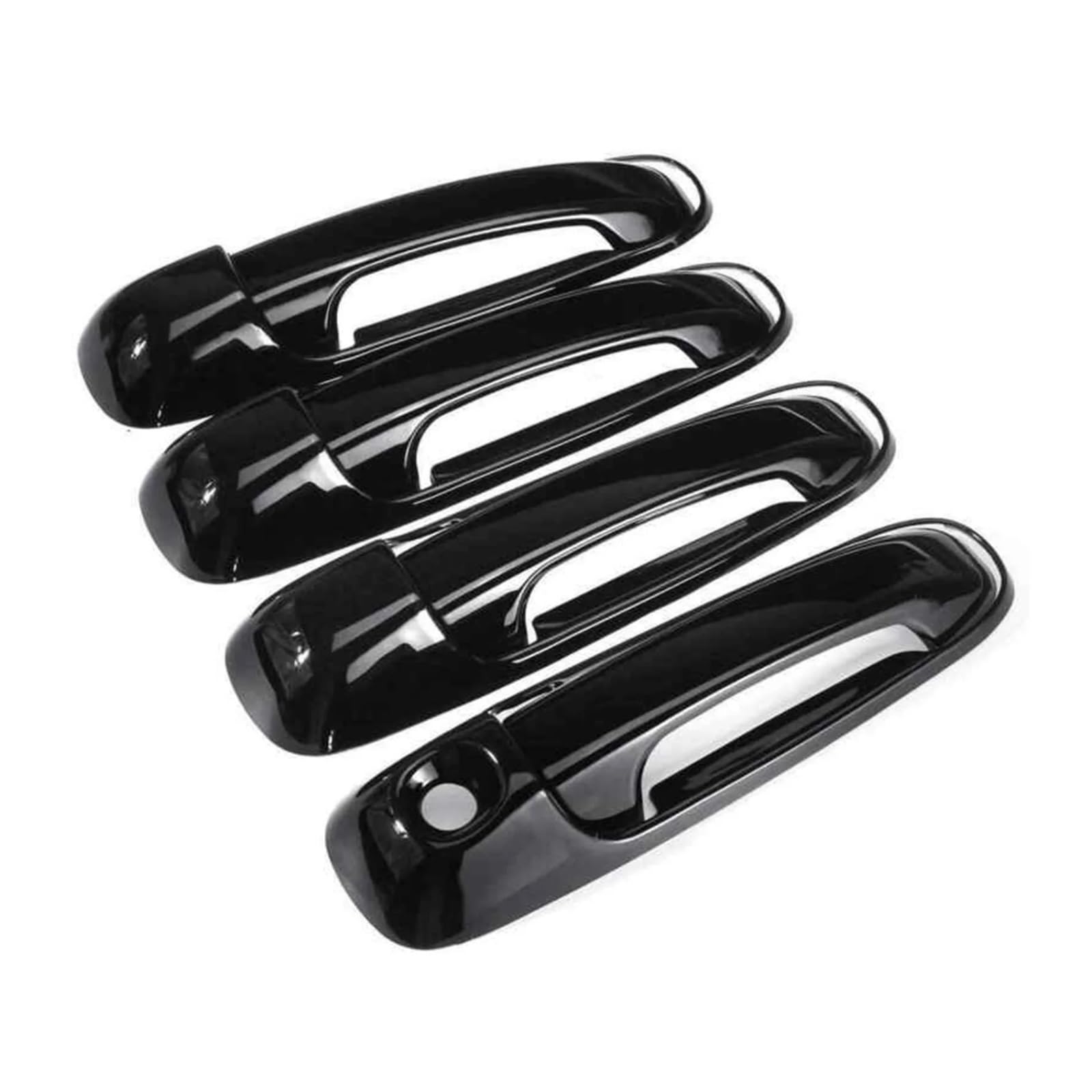 Ragpukmuan One Color Car Door Outer Grab Handle For Dodge For Ram 1500 2500 3500 4500 5500 2002 2003 2004 2005 2006 2007 2008 Black 8Pcs Car Exterior Door Handles 4 Handle Covers