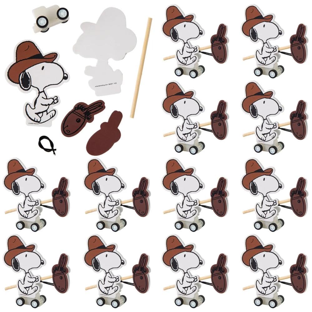 Fun Express Peanuts Western Snoopy - Kit per fai da te, in schiuma, 10,2 cm, per 12 pezzi