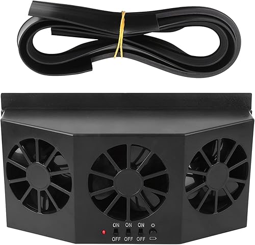Miniatura 1 de Ventilador de ventilación de aire, enfriador portátil de energía solar para automóvil, ventilador de ventana, sistema de ventilador de escape de