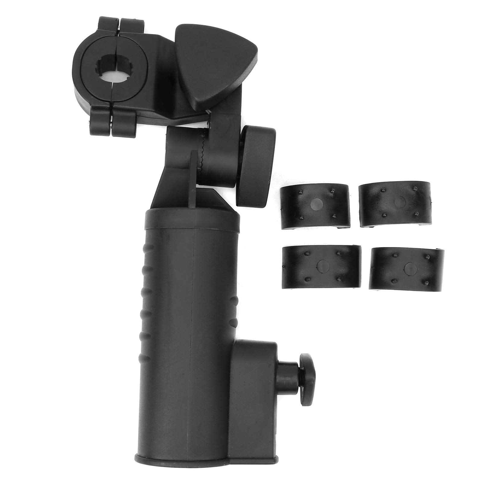 Umbrella Stand Golf Umbrella Holder for trolley, Adjustable Anti-Fall Black Umbrella Stand Attachment Deluxe Cart Umbrella Holder fits all Models Accessory Station on Frame Cart Adjustable Stand