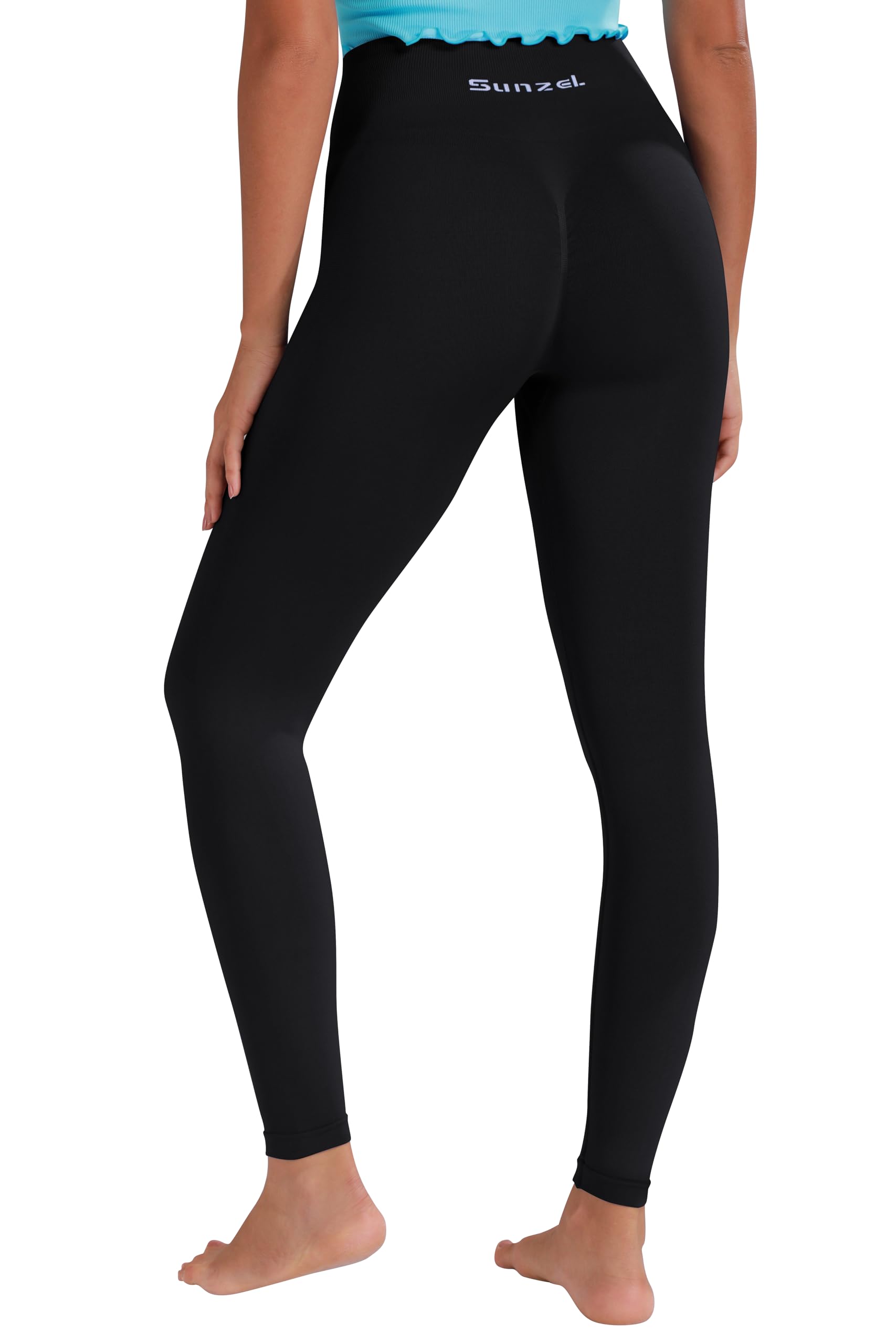 Sunzel Pantaloni da Yoga da Donna, a Vita Alta, 7/8, con Tasca, per Allenamento, Corsa, Fitness