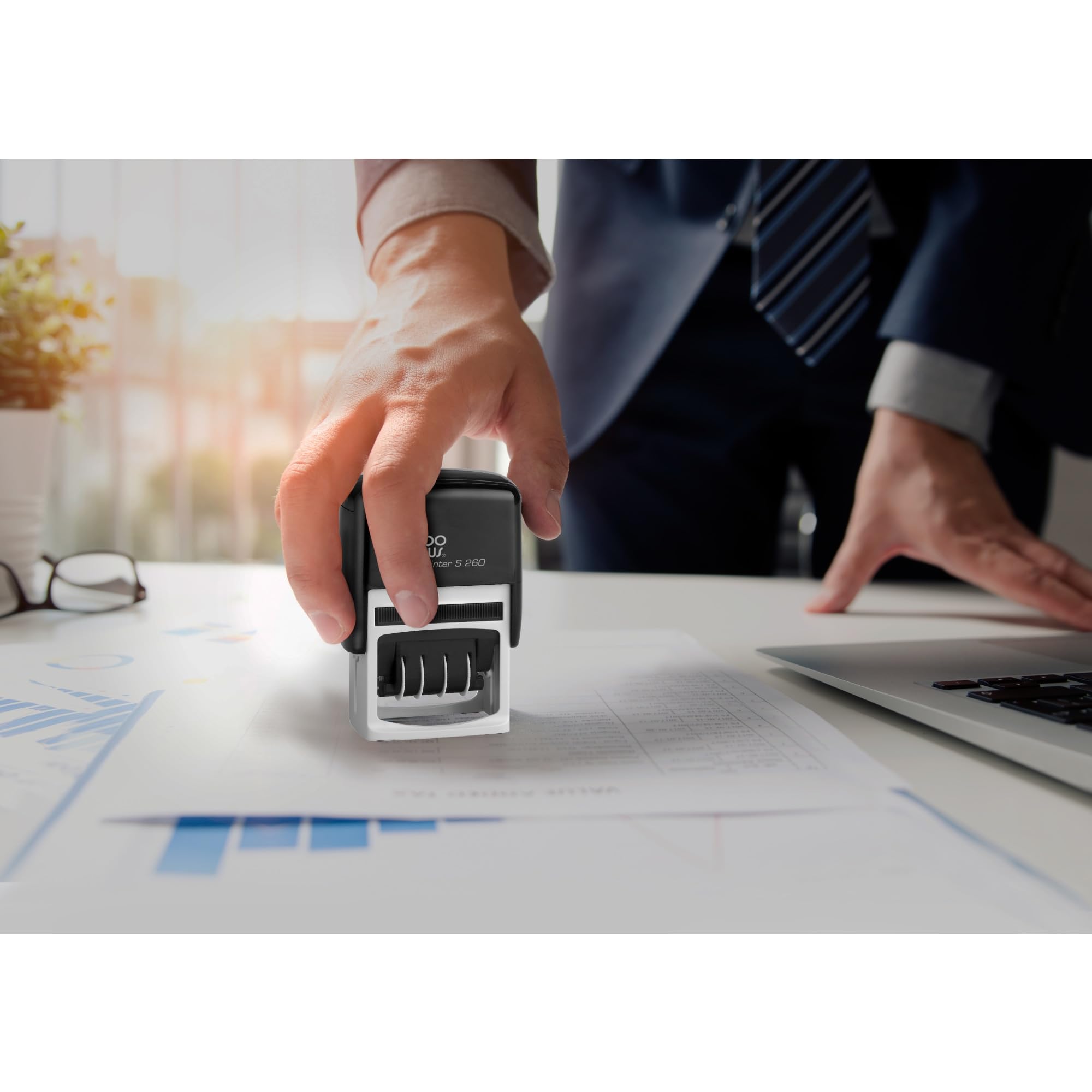 2000 PLUS 065005 Economy Message Dater, 4 Messages, Red/Blue, 1 3/4 x 15/16 - Image 3