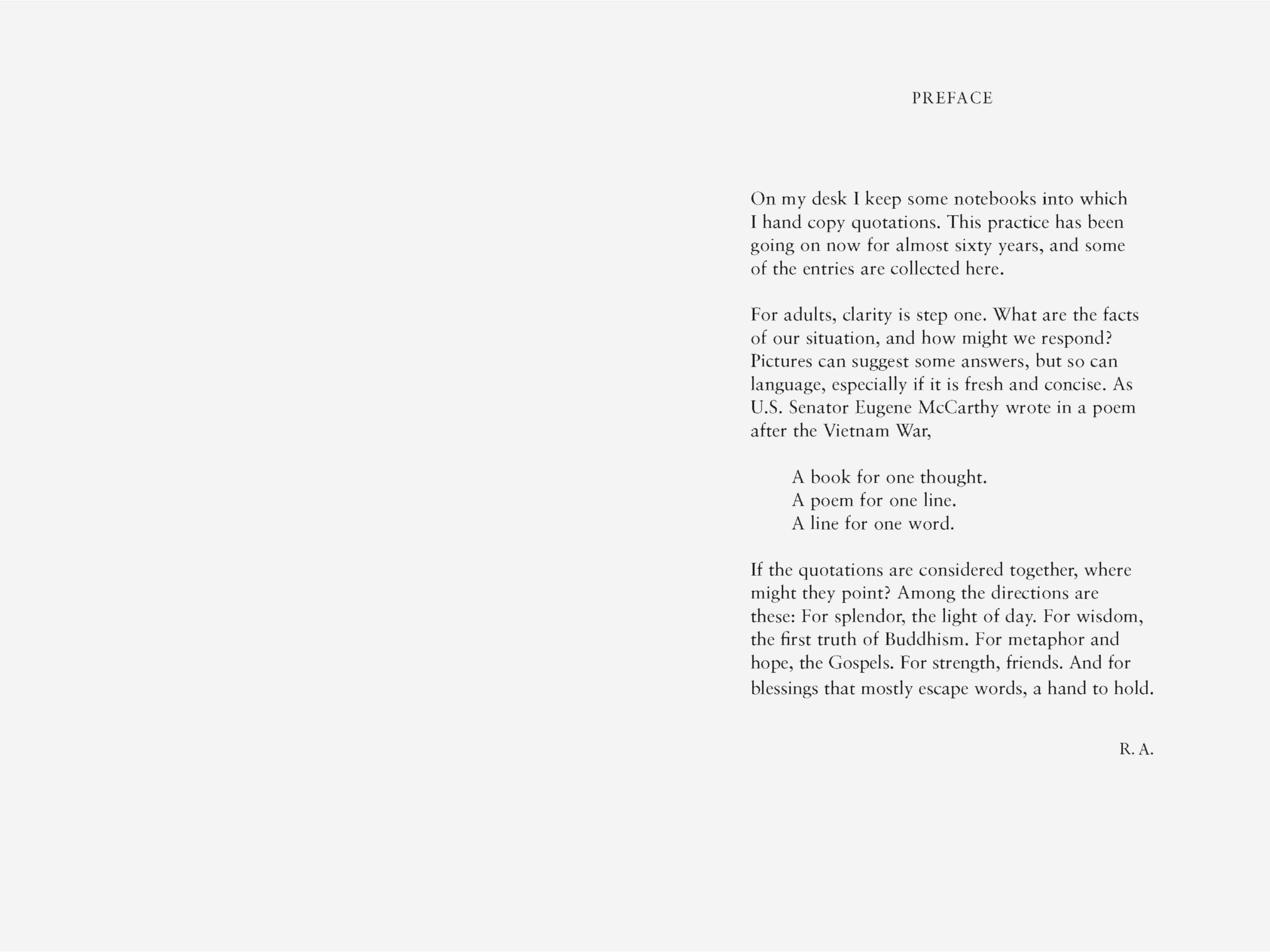 Words That Helped: Quotations Collected by Photographer Robert Adams