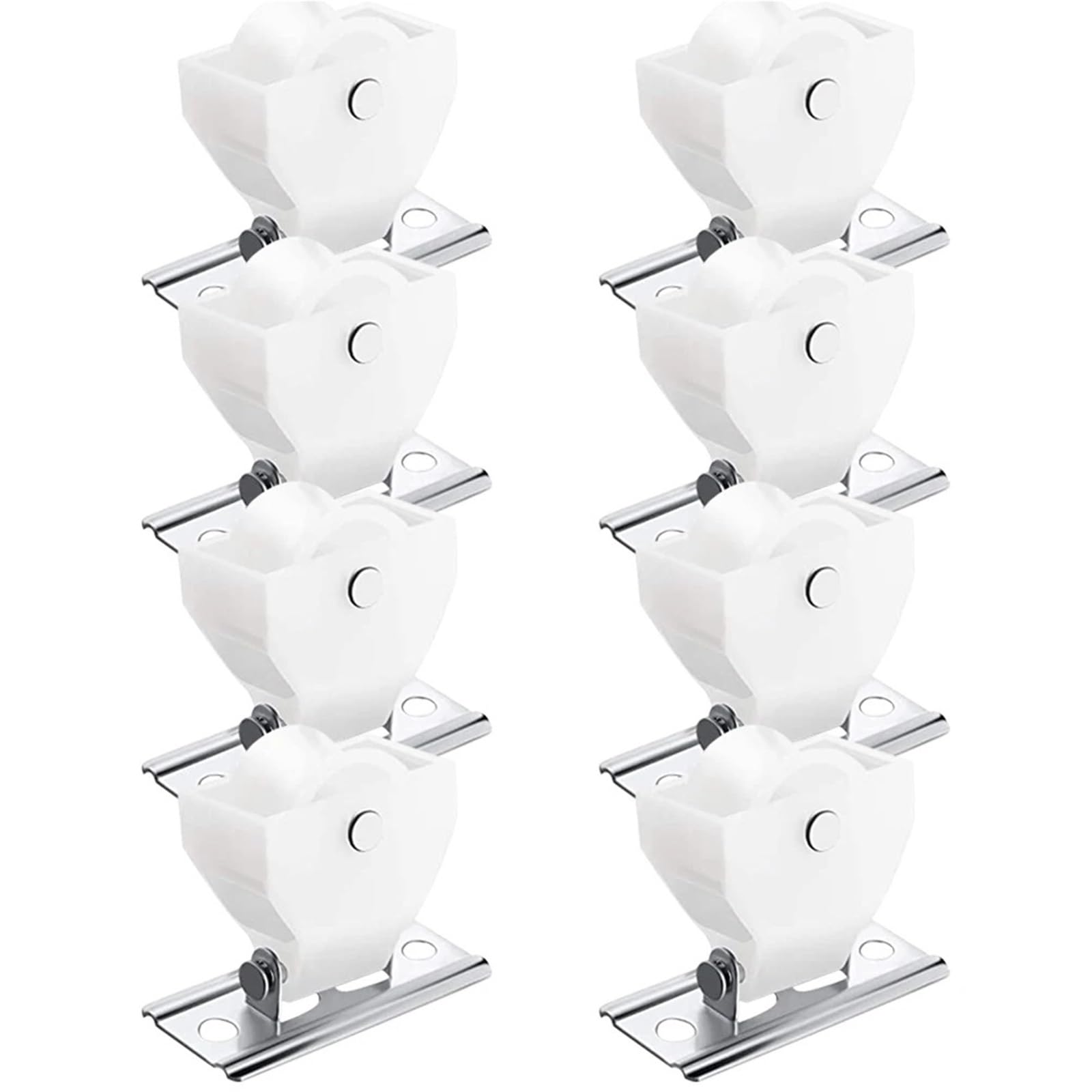 Curtain Track Gliders 8pcs Curtain Pulleys Shades Hardware Sliding Easy Install Roller Blinds Cord Lock Gliders Track Wheel