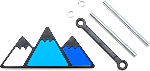 Miniatura 2 de iJDMTOY Emblema de rejilla de estilo retro de 3 colores en forma de montaña compatible con Toyota Tacoma Tundra 4Runner FJ Cruiser RAV4 Hilux, etc.