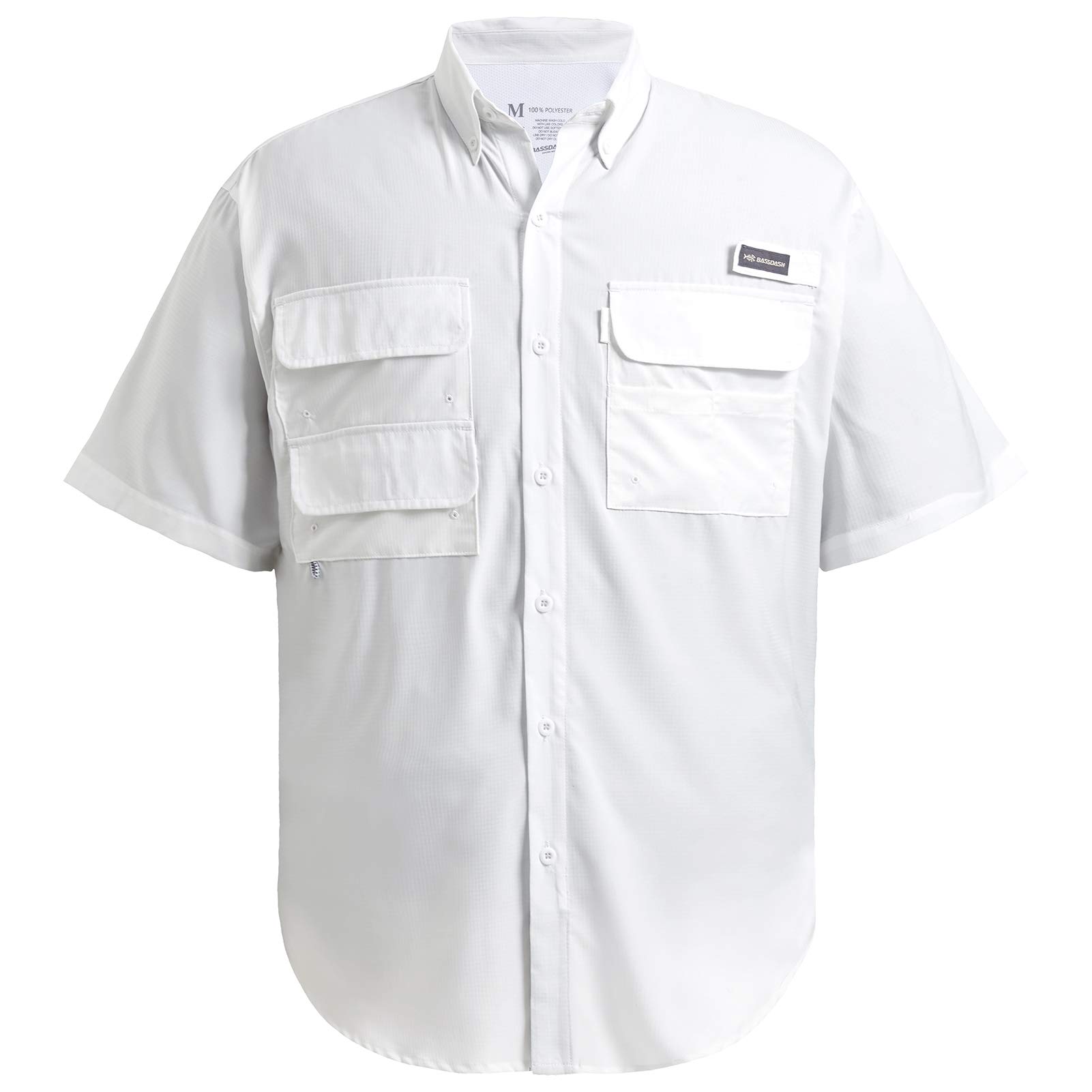 Bassdash Camisa de vestir de pesca para hombre, con protección UPF 50, tejido de manga corta, con botones, para exteriores