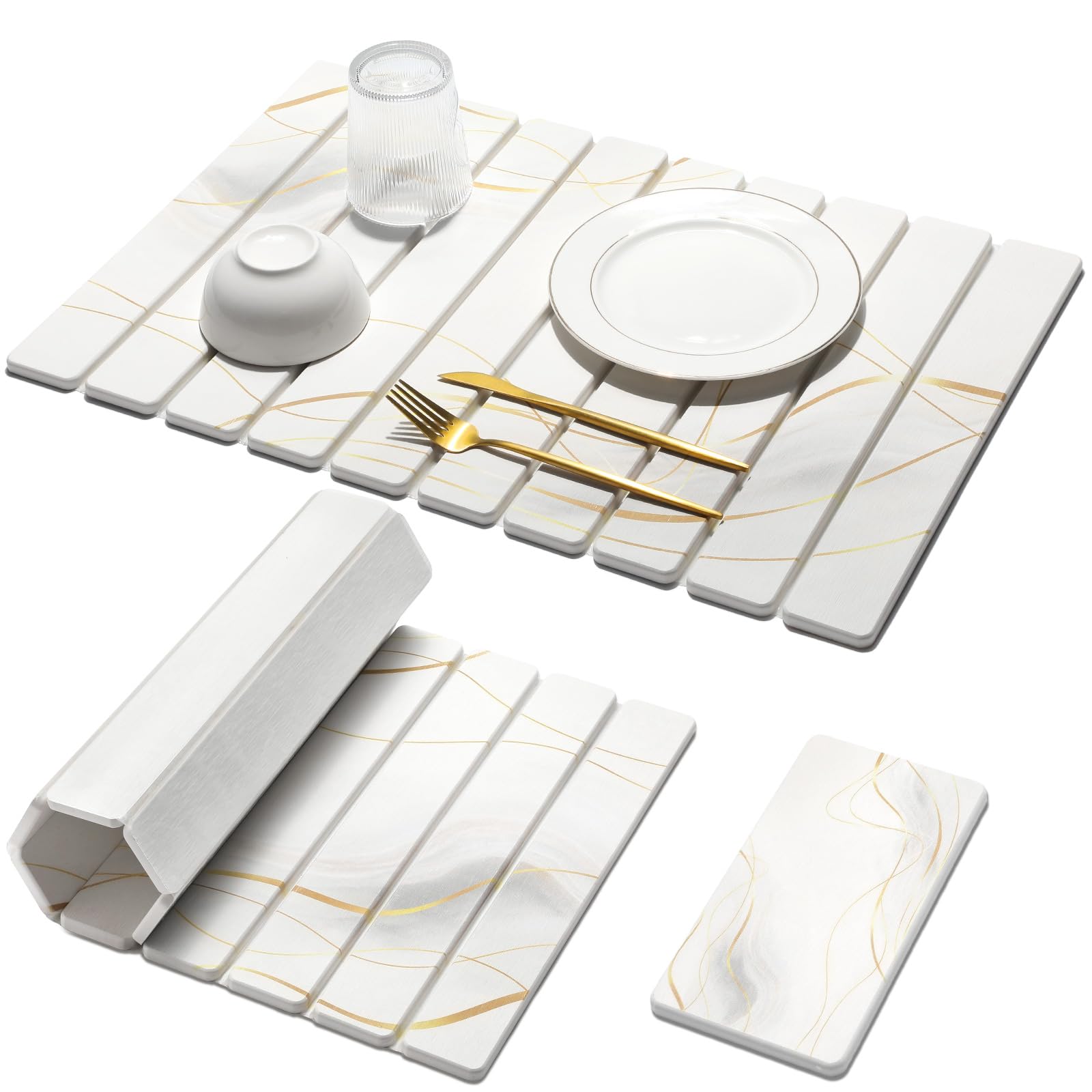Tapis de séchage en pierre de diatomée absorbant tapis de vaisselle séchage rapide cuisine