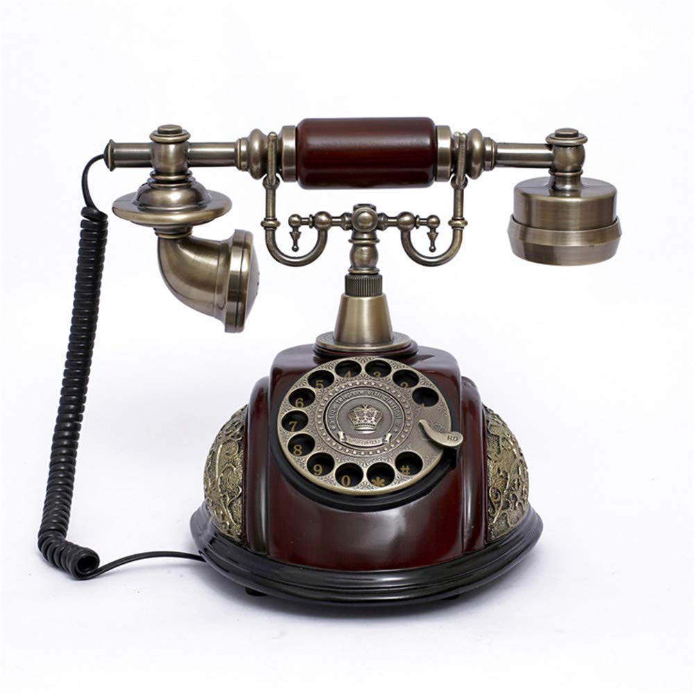 Vecchio Telefono Fisso, Telefono rotativo Vintage Telefono Antico Telefono Fisso con Telefono Fisso di riselezione per Telefono da Ufficio Soggiorno casa Telefono retrò con Telefono rotativo,C