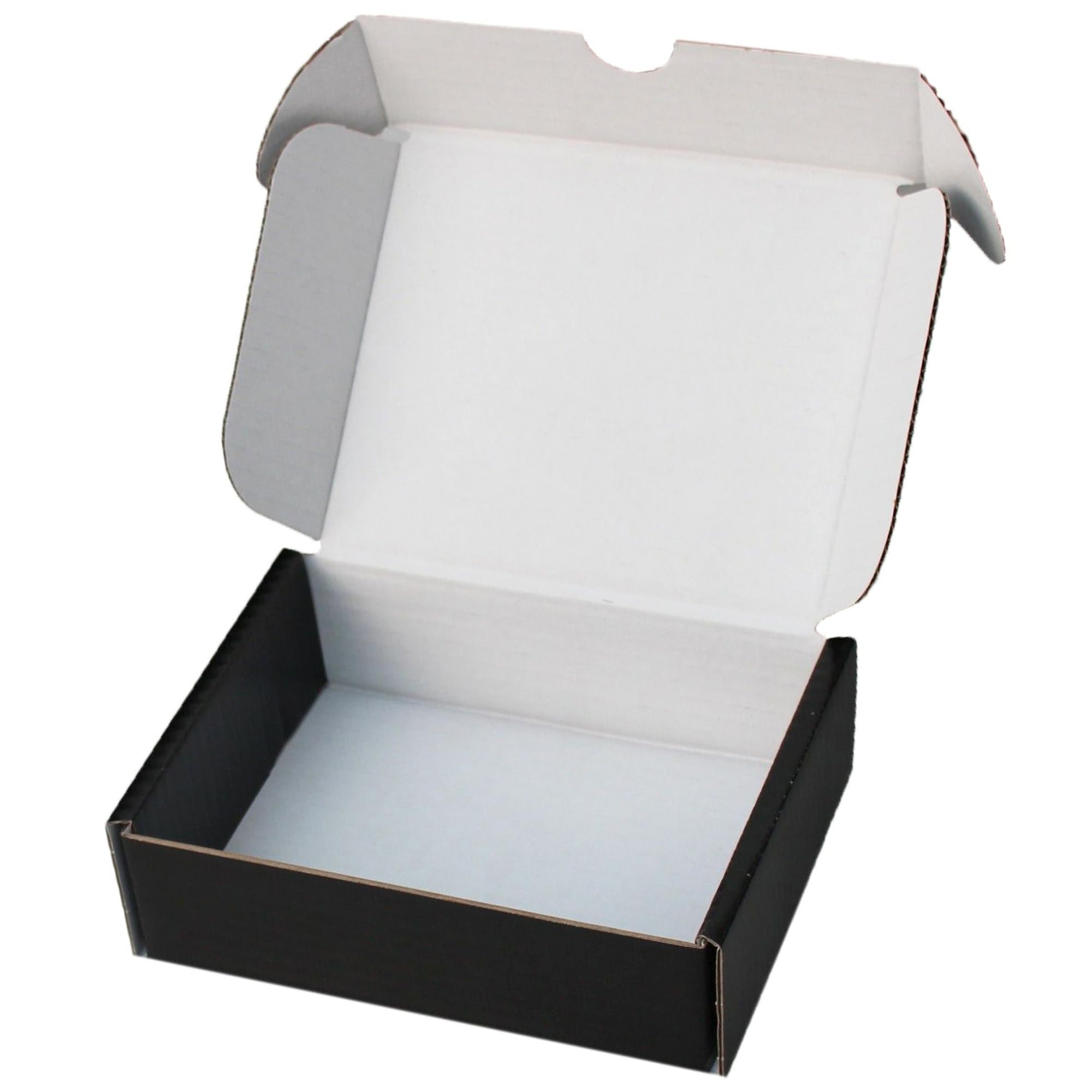 MEG4TEC 25 Pack Shipping Coloured Boxes - Corrugated Cardboard Small Parcel Box for Posting Packing Mailing (10" x 7" x 3" (25cm x 17.5cm x 7.5cm), Black)
