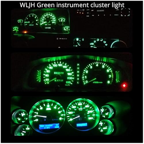 Miniatura 2 de WLJH 74 Bombillas LED de luces de tablero superbrillantes T5 2721 37 70 286 de cuña PC74 Kits de luces de indicador del panel de instrumentos del