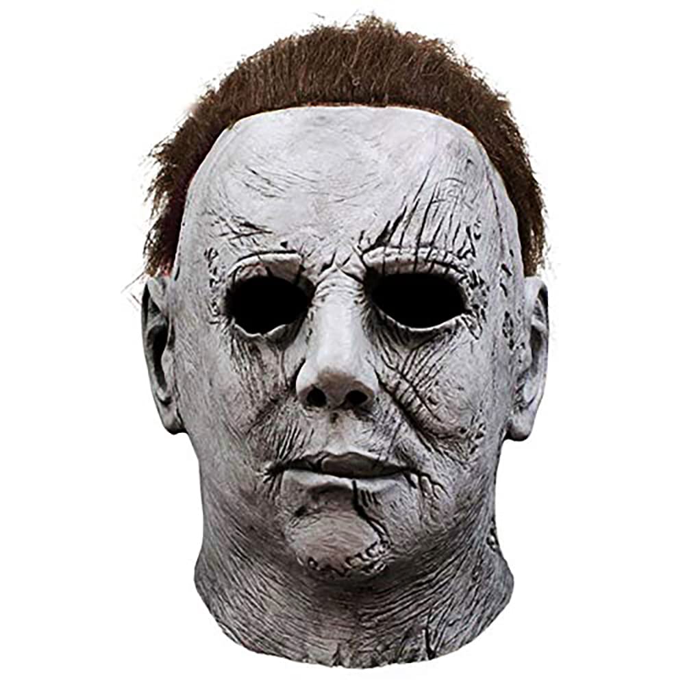 Michael Myers Halloween Maske Set - Vollkopf Latex Maske Mit Messer Und Handschuhen