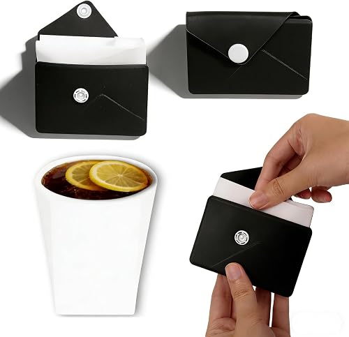 Silicone folding water cup, Portable Foldable Water Cup,Reusable Leak-Proof Design For Camping, Hiking, Sports.Card Bag Design For Easy Insertion Into Pockets (black)
