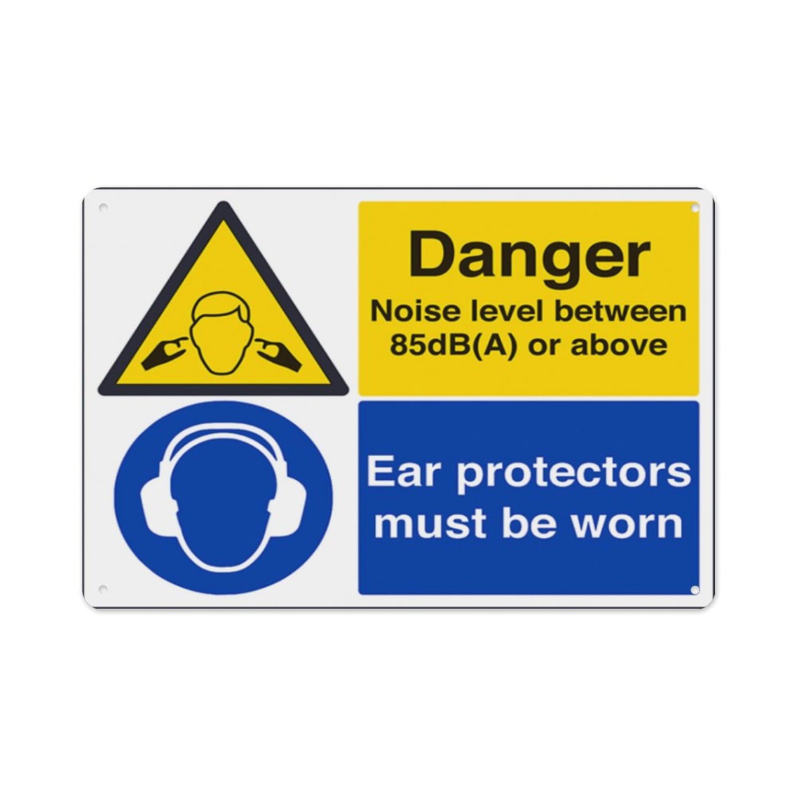 peiyeety Danger Noise Levels Aluminum Tin Warning Signs For Home Outdoor Garden 8X12 Inches