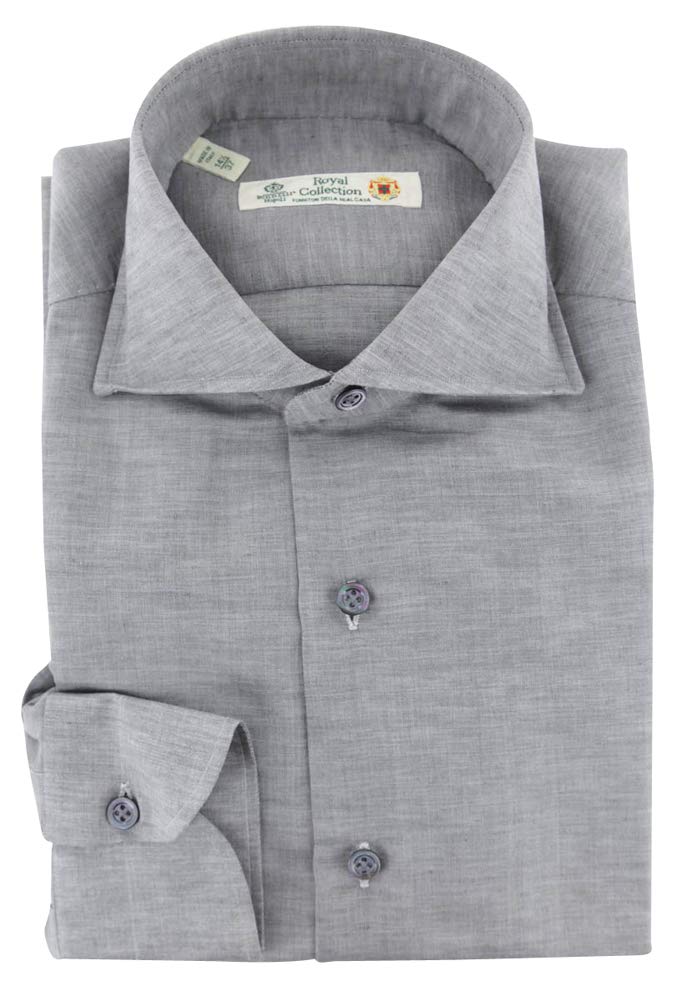 Luigi Borrelli Stripes Button Down Spread Collar Cotton Slim Fit Dress Shirt