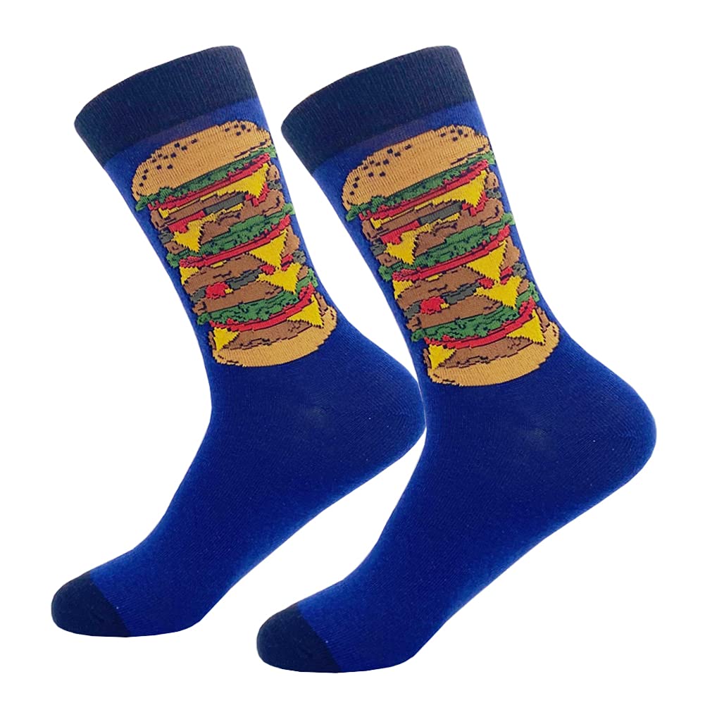 Men's Novelty Cool Crazy Pattern Funny Fashion Cotton Comfortable Dress Casual Crew Socks,Multi-Pack