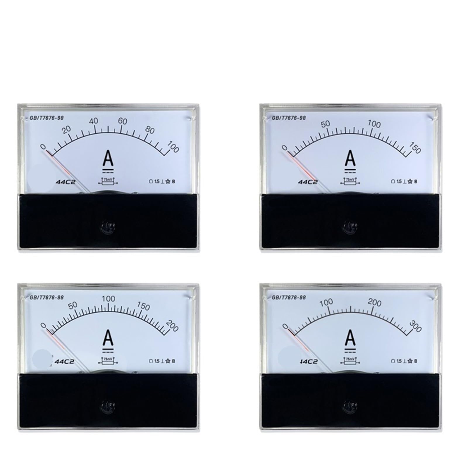 Ampèremètre CC 44c2 500A 75mV à aiguille pour tableau électrique