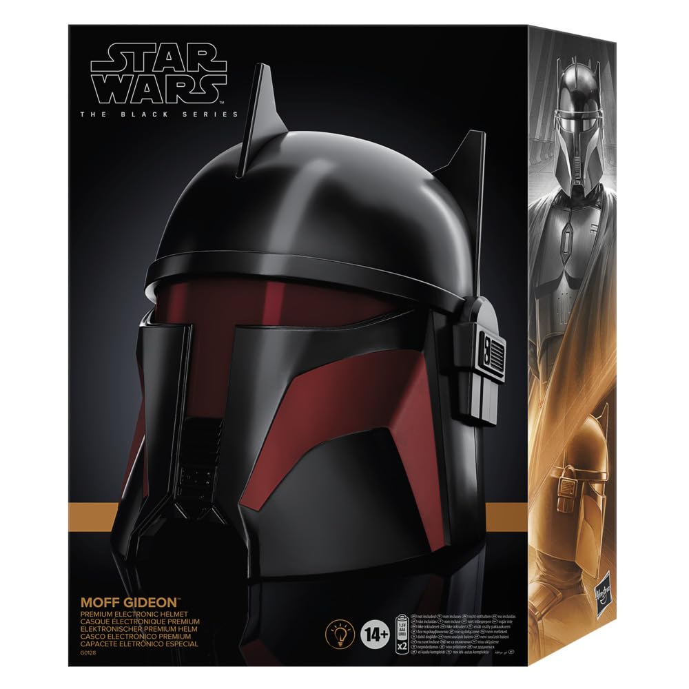 Star Wars Hasbro, Casco di Moff Gideon BL Sight Electronic, Elmetto Giocattolo Ispirato a The Mandalorian, Giochi di Halloween, Design Premium per Ragazzi e Ragazze dai 14 Anni in Su