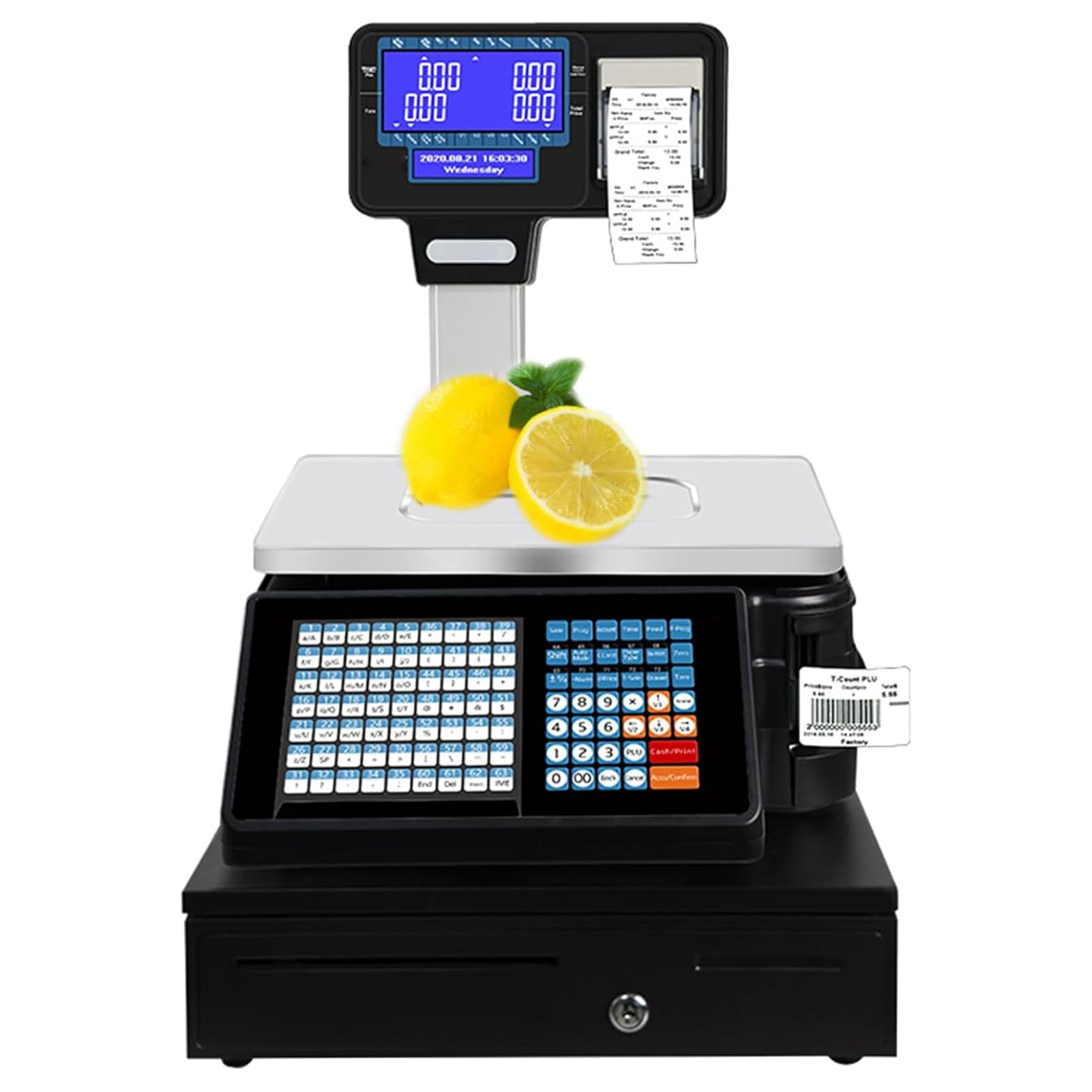 Sldage Weigh+Cash Box Digital Computing Scalefor Retail Stores And Supermarkets, Lcd Display For Accurate Product Pricing And Packaging,
