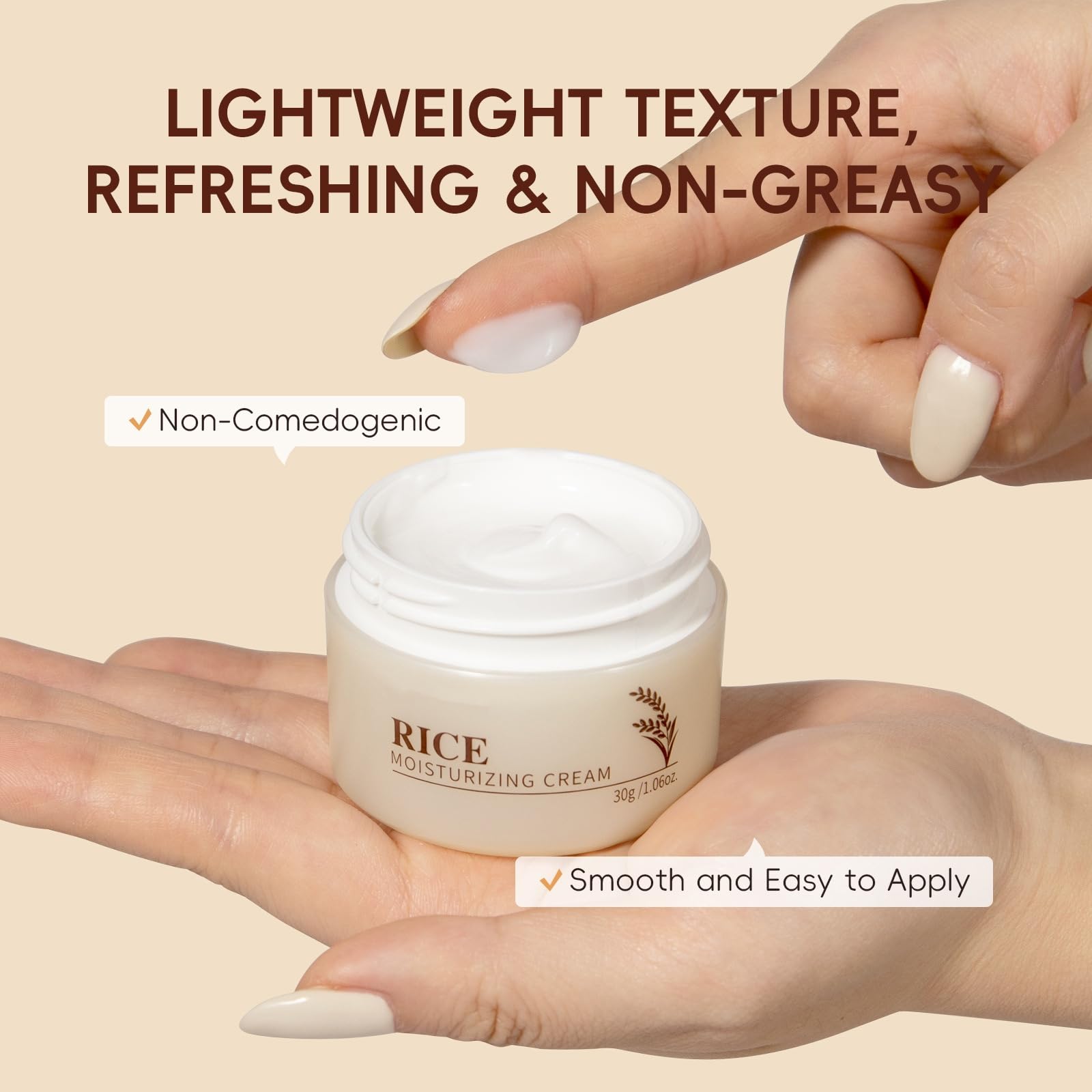 Moisturizing Skin Care Set Korean Skin Care Set with Rice Cleanser, Toner, Serum, Eye Serum, Face Cream, Sunscreen - Radiance Glowing Skin 6-Step Routine Hyaluronic Acid & Ceramides, All Skin Types