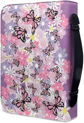 Miniatura 3 de Funda para Biblia clásica morada, tamaño grande, funda de cuero para libros, bolsa de iglesia, bolsa de Biblia, funda protectora para la Biblia con