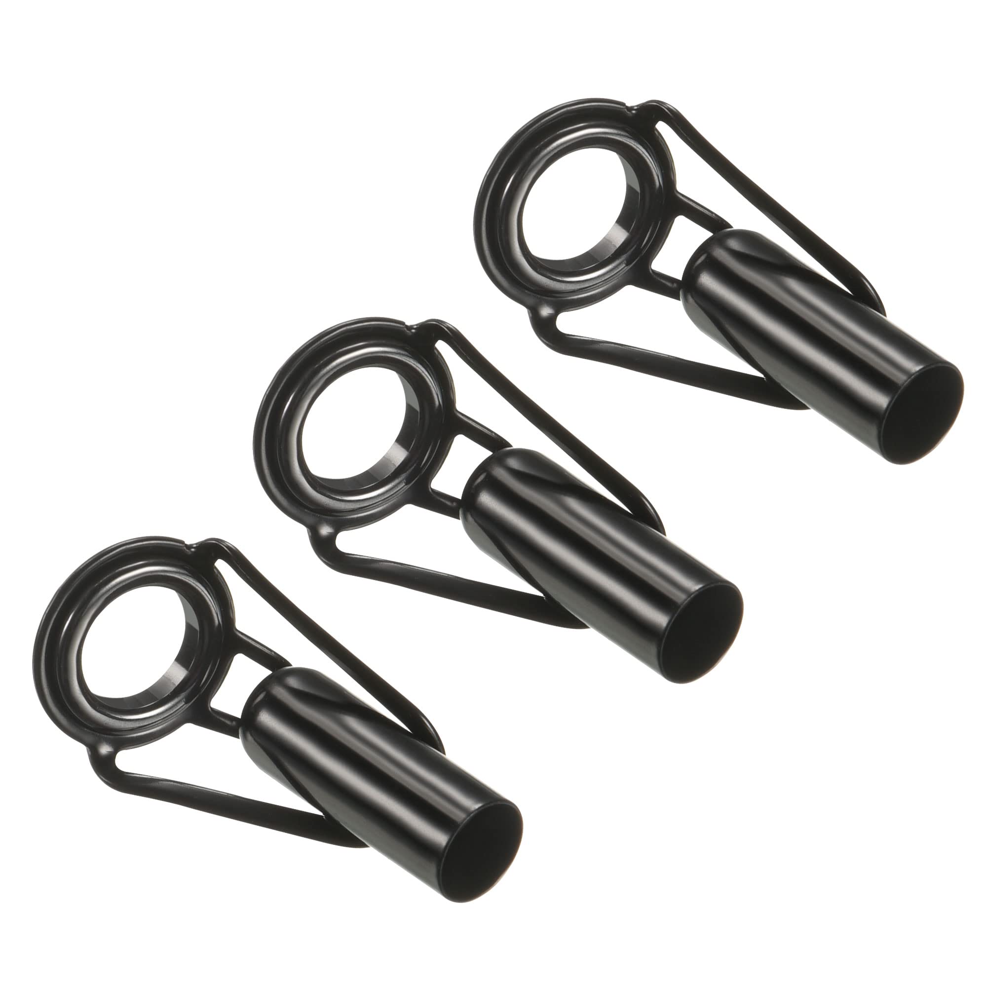 PATIKIL Tube Dia Fishing Rod Tips Repair Kit, Stainless Steel Black Guide Ring for Fishing