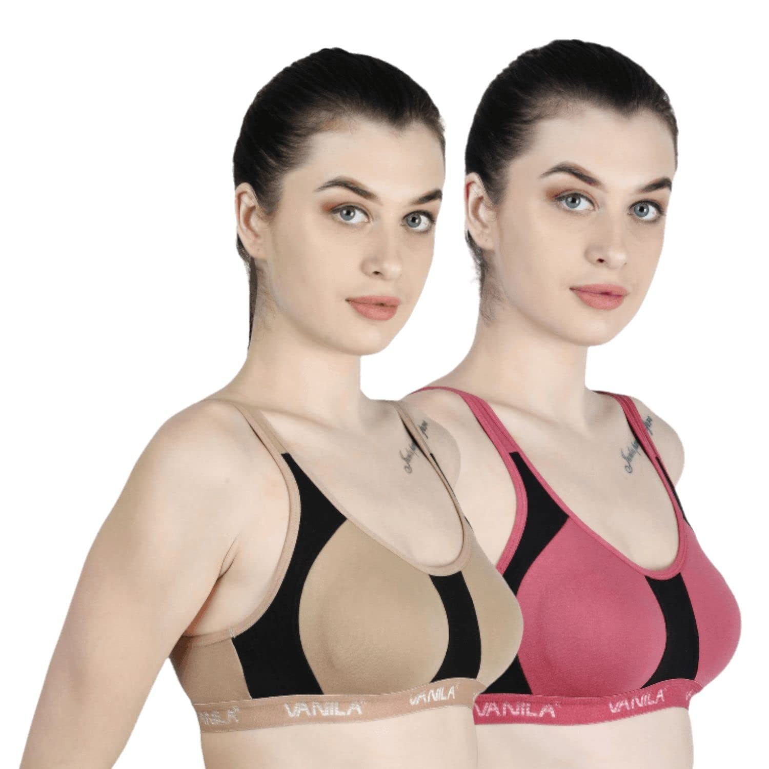 vanila B- Cup Sports Bra for Women and Girls - Seamless & Comfortable - Perfect for Daily Workout and Exercise - Interlock Cloth & Hosiery-picture-13