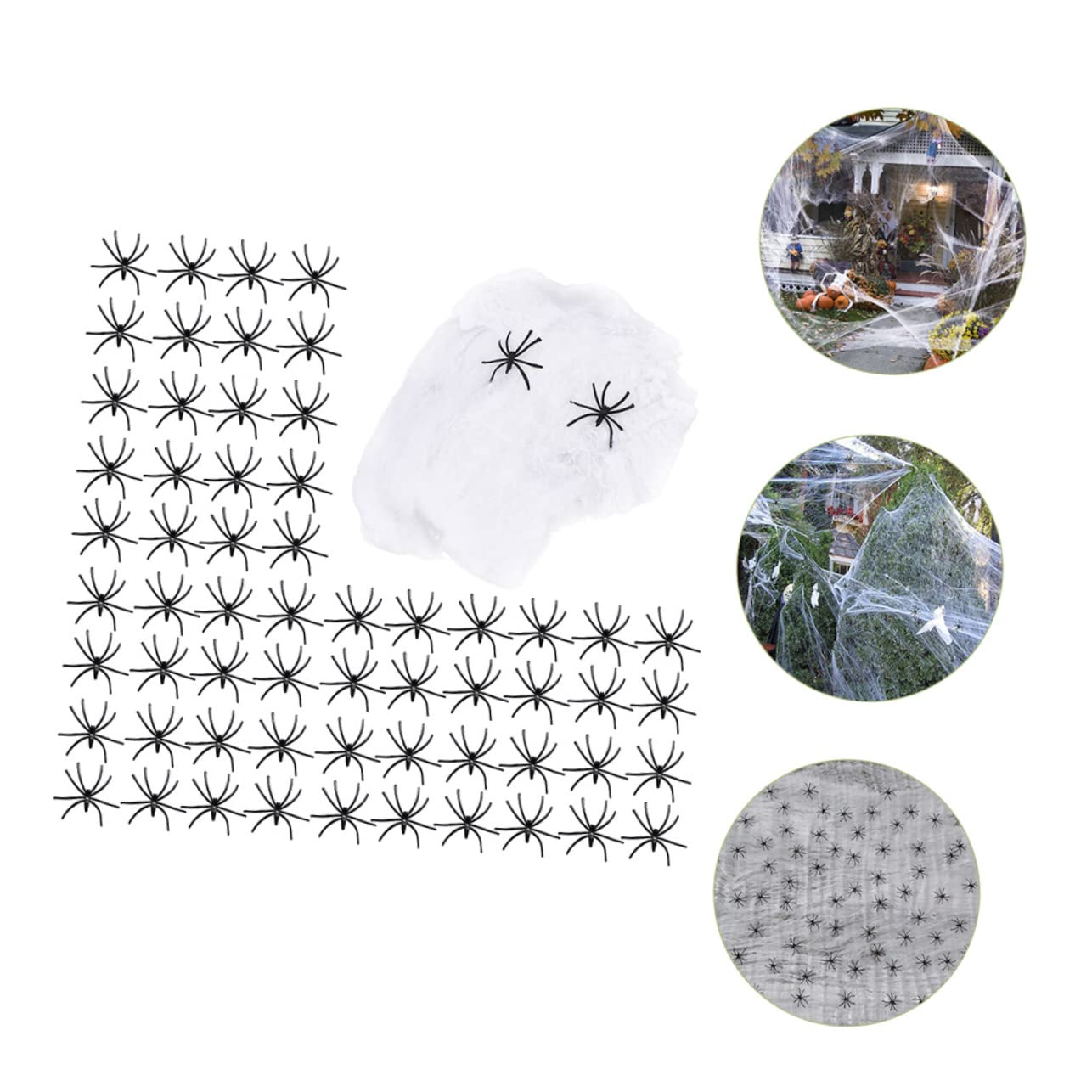 Set di Decorazioni per Halloween Ragnatele Finte E Ragni Finti per Feste E Case Stregate Puntelli per Soffitto E Finestra