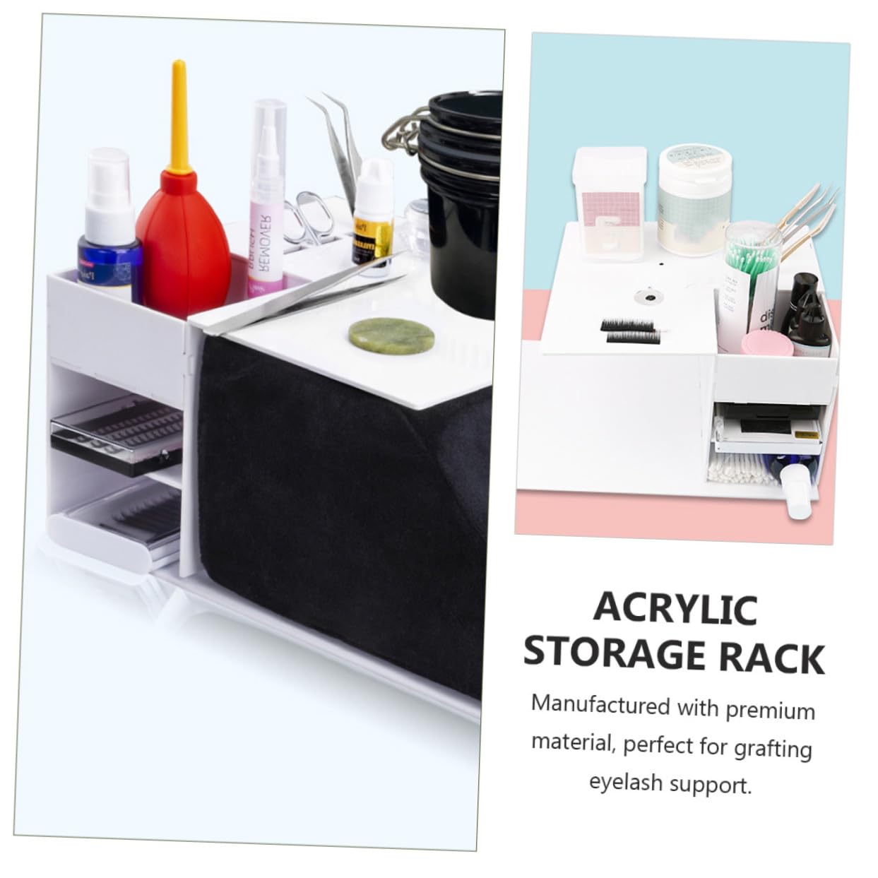 1pezzi Console per Innesto Ciglia Scaffale Portaoggetti Strumenti da Trucco Console Beautify Eyelashs in Acrilico Scaffale Portaoggetti per Salone
