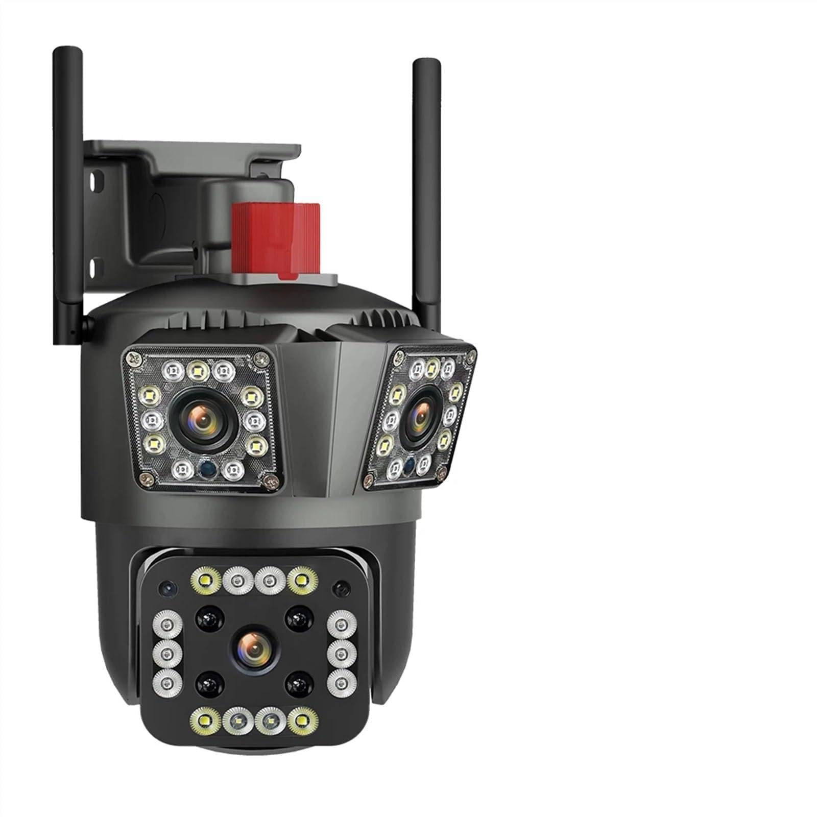 Telecamera di Sorveglianza, Telecamera esterna IP da 12 MP 6K PTZ Tre lenti Doppio schermo Zoom 10X Monitoraggio automatico Protezione di sicurezza impermeabile