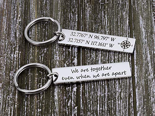 Coordinates keychain, Where it all began, special location, trip, wedding, birth place, home key chain, Gift for Him, Her, Husband, Wife